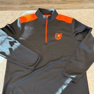 Baltimore Orioles Black & Orange Quarter-Zip Pullover-XL